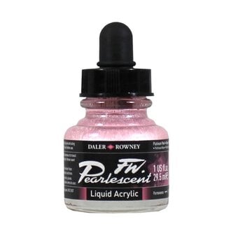 Daler-Rowney Platinum Pink FW Pearlescent Liquid Acrylic 29.5ml
