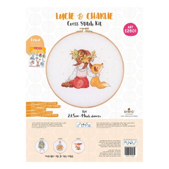 Lucie and Charlie Cross Stitch Kit with Hoop 11 Inches