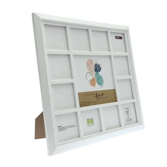 White Multi-Aperture Frame 34cm x 34cm image number 1