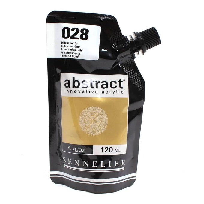 Sennelier Iridescent Gold Abstract Acrylic Paint Pouch 120ml image number 1