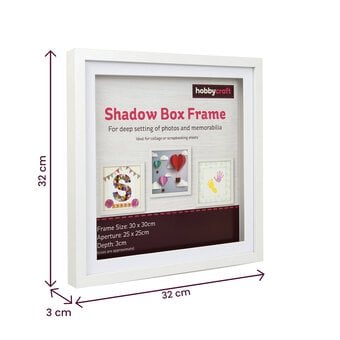 White Shadow Box Frame 30cm x 30cm image number 3