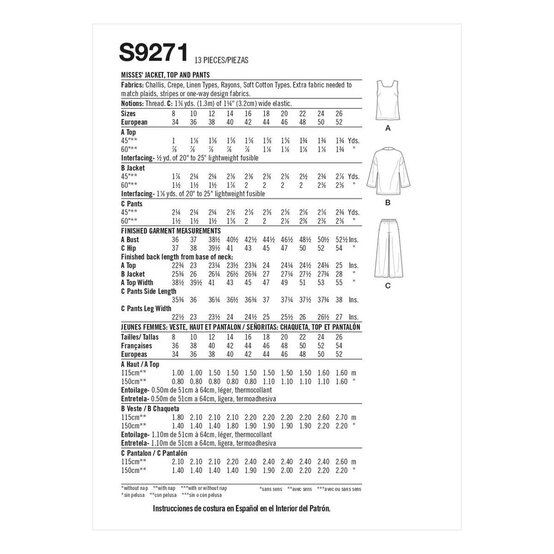 Simplicity Women&rsquo;s Separates Sewing Pattern S9271 (8-16) image number 2