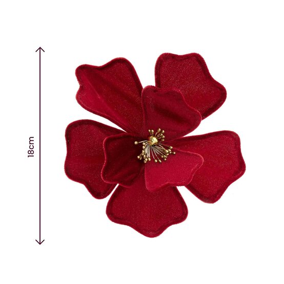 Red Flower Clip 18cm image number 4