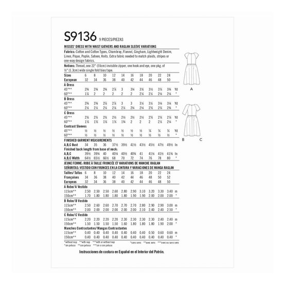 Simplicity Women’s Dress Sewing Pattern S9136 (16-24) image number 2