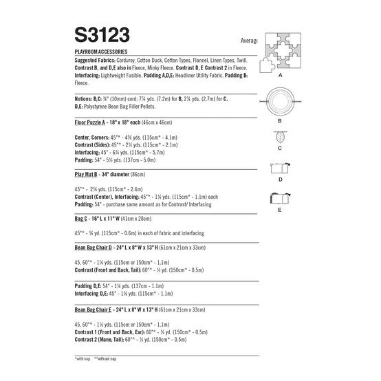Simplicity Playroom Accessories Sewing Pattern S3123 image number 8