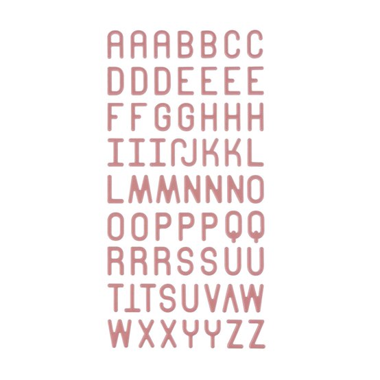 Pink Puffy Alphabet Stickers image number 1
