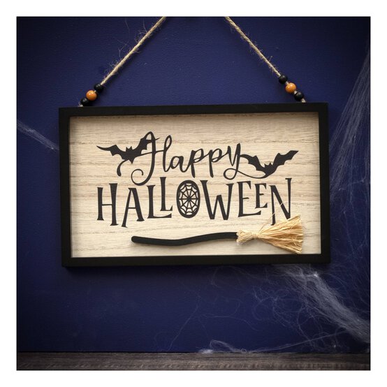 Happy Halloween Wooden Plaque 25cm x 15cm image number 1