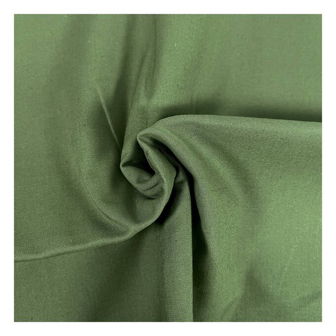 Dark Olive Organic Premium Cotton Fabric by the Metre image number 1