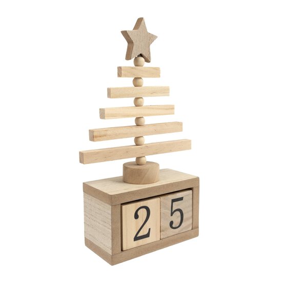 Wooden Advent Countdown Block Tree image number 3