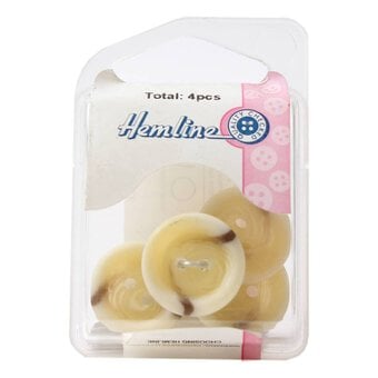 Hemline Assorted Basic Knitwear Button 4 Pack