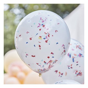 Ginger Ray Rainbow Confetti Balloons 3 Pack  image number 3