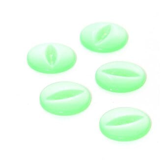 Hemline Light Green Basic Fish Eye Button 5 Pack
