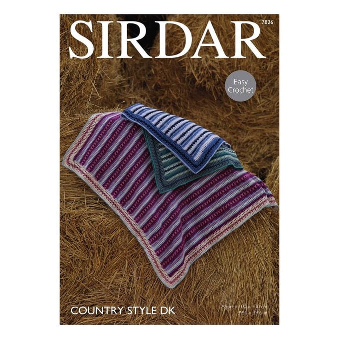 Sirdar Harrap Tweed DK Blankets Digital Pattern 7826 image number 1