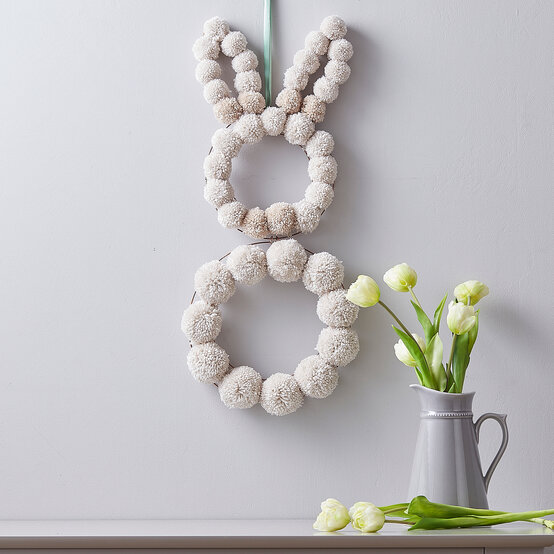How to Make a Pom Pom Bunny Wall Hanging image number 1