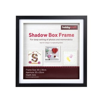 Black Shadow Box Frame 30cm x 30cm image number 2