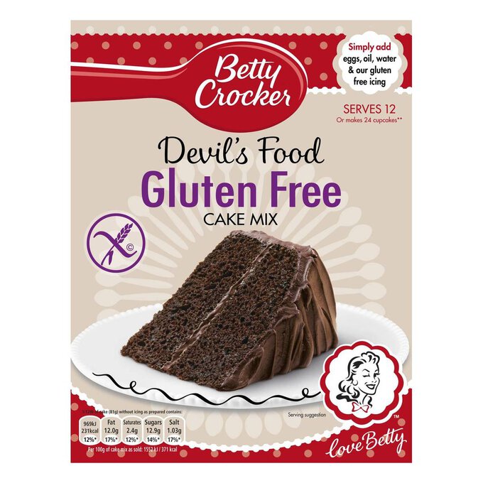 Betty Crocker Devil's Food Gluten Free Cake Mix 425g image number 1