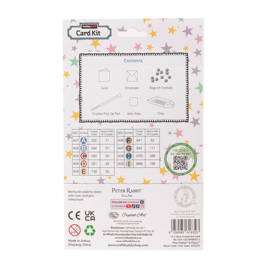 Crystal Art Peter and Flopsy Card Kit image number 5
