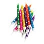 Assorted Rainbow Star Candles 12 Pack image number 1