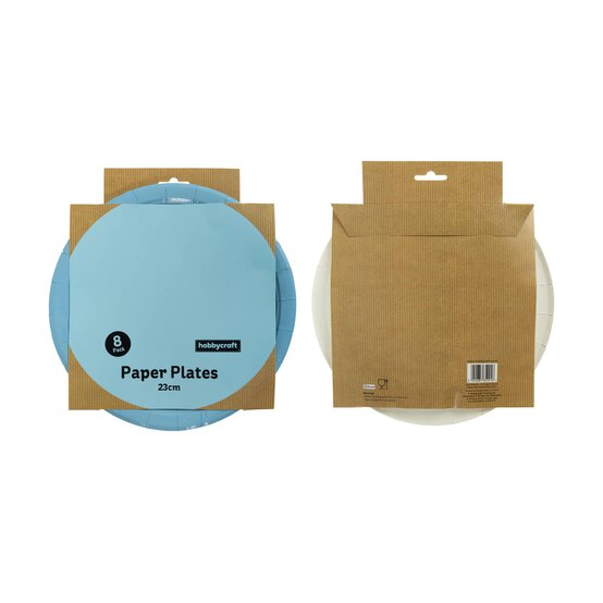 Pastel Blue Paper Plates 8 Pack  image number 4