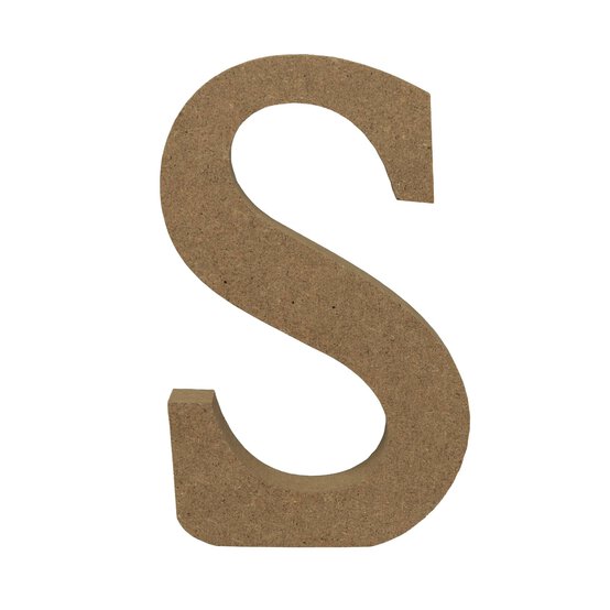 MDF Wooden Letter S 13cm image number 2