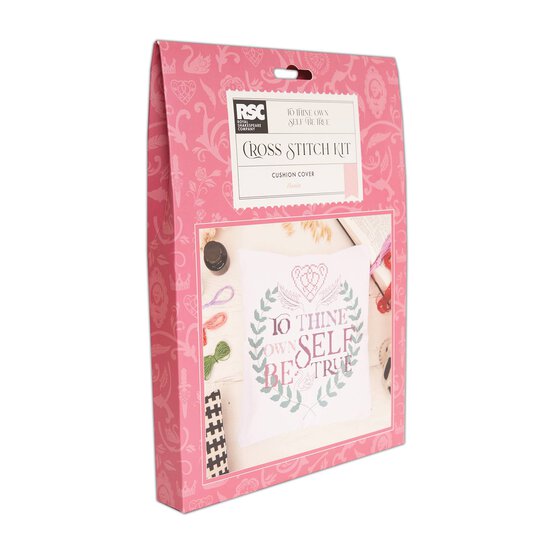 RSC To Thine Own Self Cross Stitch Cushion Kit 29cm x 29cm image number 1