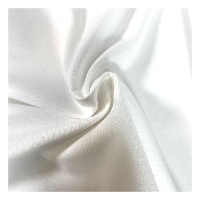 White Cotton Homespun Fabric by the Metre