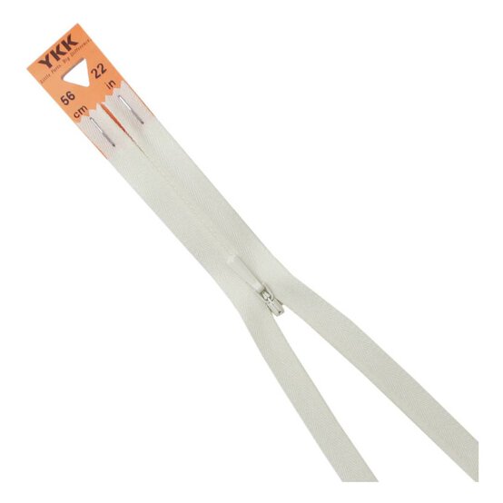 YKK Cream Concealed Zip 56cm image number 1