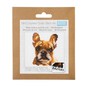 Trimits French Bulldog Counted Cross Stitch Kit 13cm x 13cm image number 1