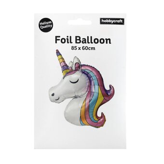Large Pastel Unicorn Head Foil Balloon