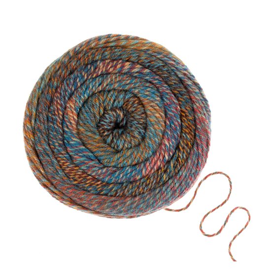 Knitcraft Blue Natural Pink Fairy Go Round Aran Yarn 150g image number 3