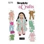 Simplicity Doll Clothes Sewing Pattern 5276 image number 1