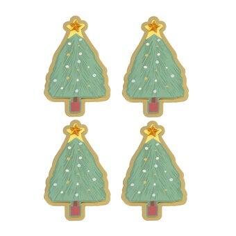 Tree with Star Toppers 4 Pack