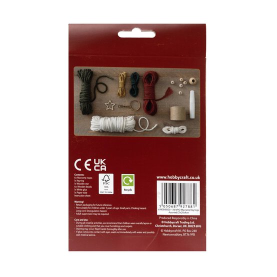 Make Your Own Macram&eacute; Christmas Decorations Kit 4 Pack image number 4