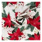 Red Poinsettia Cotton Fabric by the Metre image number 1