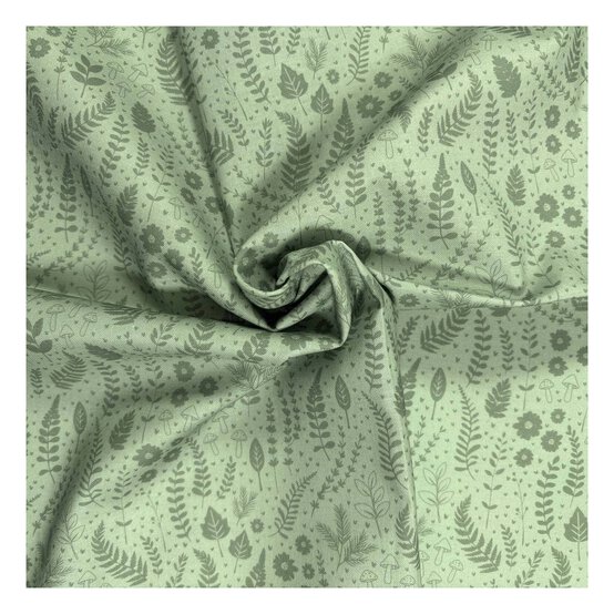 Langdale Valley Green Baysbrown Wood Cotton Fabric by the Metre image number 1