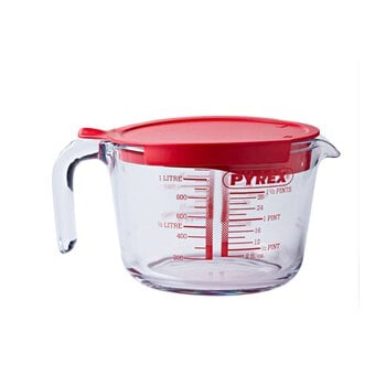 Pyrex Glass Measuring Jug with Lid 1 Litre 