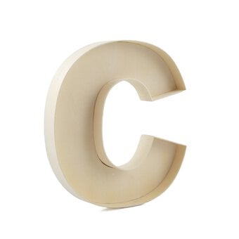 Wooden Fillable Letter C 22cm