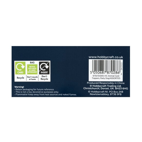 Party Dog Card Toppers 8 Pack image number 5