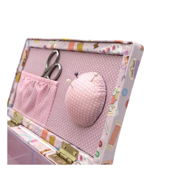 Lilac Sewing Notions Twin Lid Sewing Box image number 5