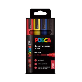 Uni-ball Posca Standard PC-5M Marker Pens 4 Pack