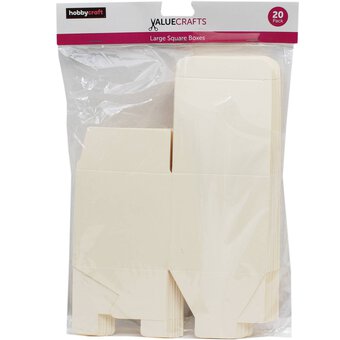 Cream Square Favour Boxes 20 Pack image number 3