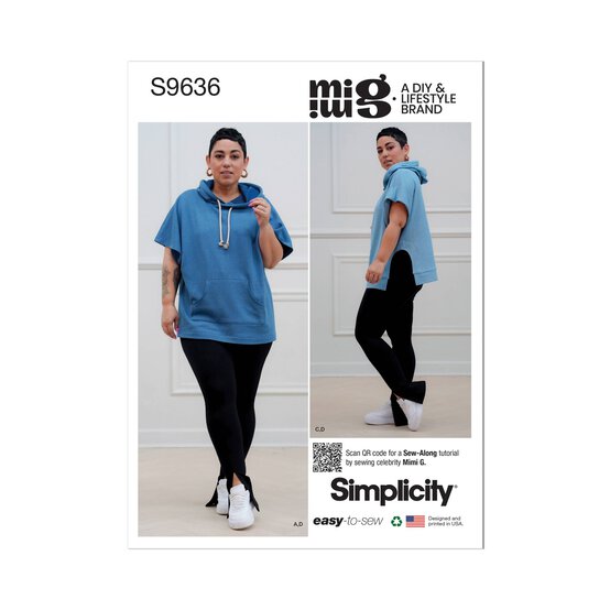 Simplicity Hoodie and Leggings Sewing Pattern S9636 (4-12) image number 1