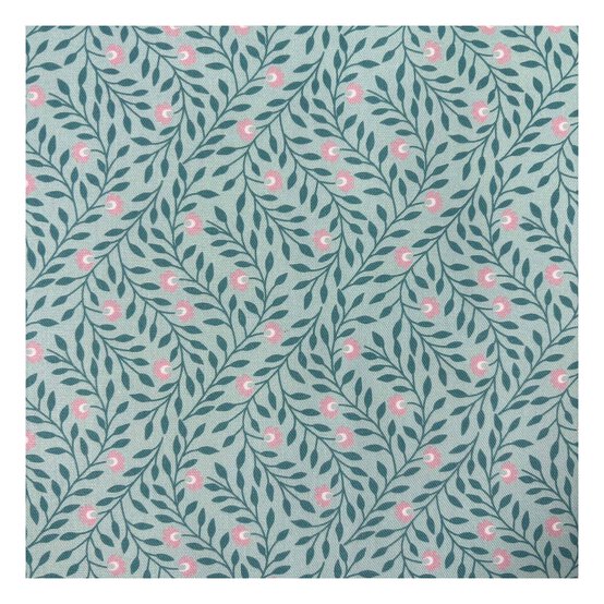 WI Garden Delight Green Flower Chain Cotton Fabric by the Metre image number 2