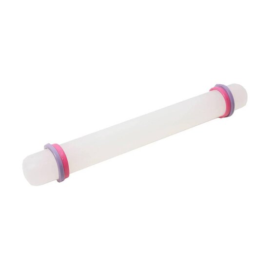 White Non-Stick Rolling Pin 23cm image number 1