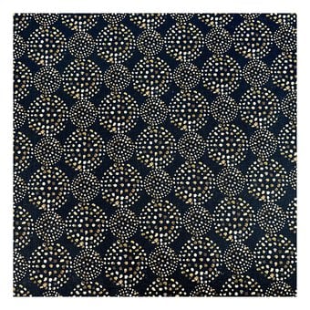 Rustic Chic Dotted Geo Cotton Print Fabric by the Metre
