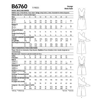 Butterick Dress and Playsuit Sewing Pattern B6760 (6-14)