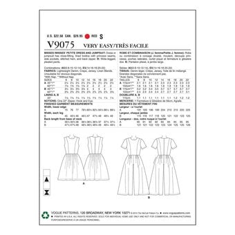 Vogue Dress and Jumpsuit Sewing Pattern V9075 (6-14)