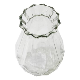 Clear Textured Glass Vase 12.2cm x 18cm