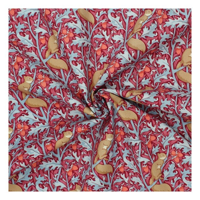 Tilda Hibernation Squirrel Dreams Hibiscus Fabric by the Metre image number 1