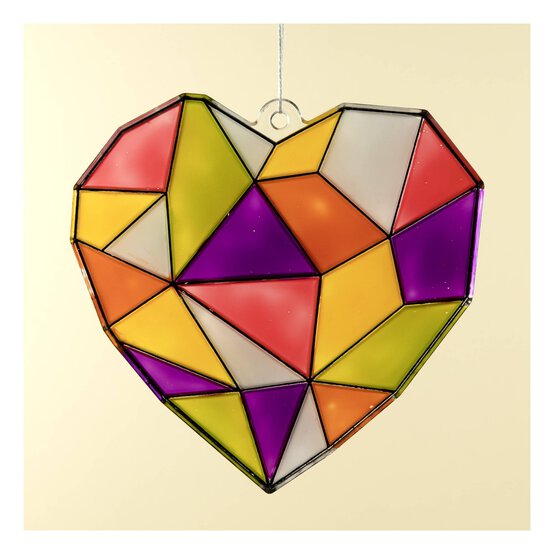 Geometric Heart Plastic Suncatcher image number 5